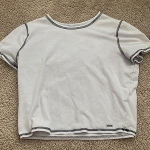 White baby tee from hollister